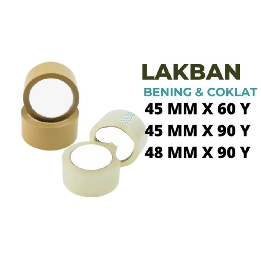 

Lakban Selotip Isolasi - Bening Coklat Tebal Kuat Murah