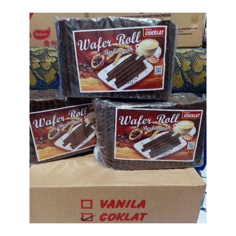 

WAFER ROLL TERMURAHH 1 DUS 2500gr(isi 3 pack), kemasan pack 800gr