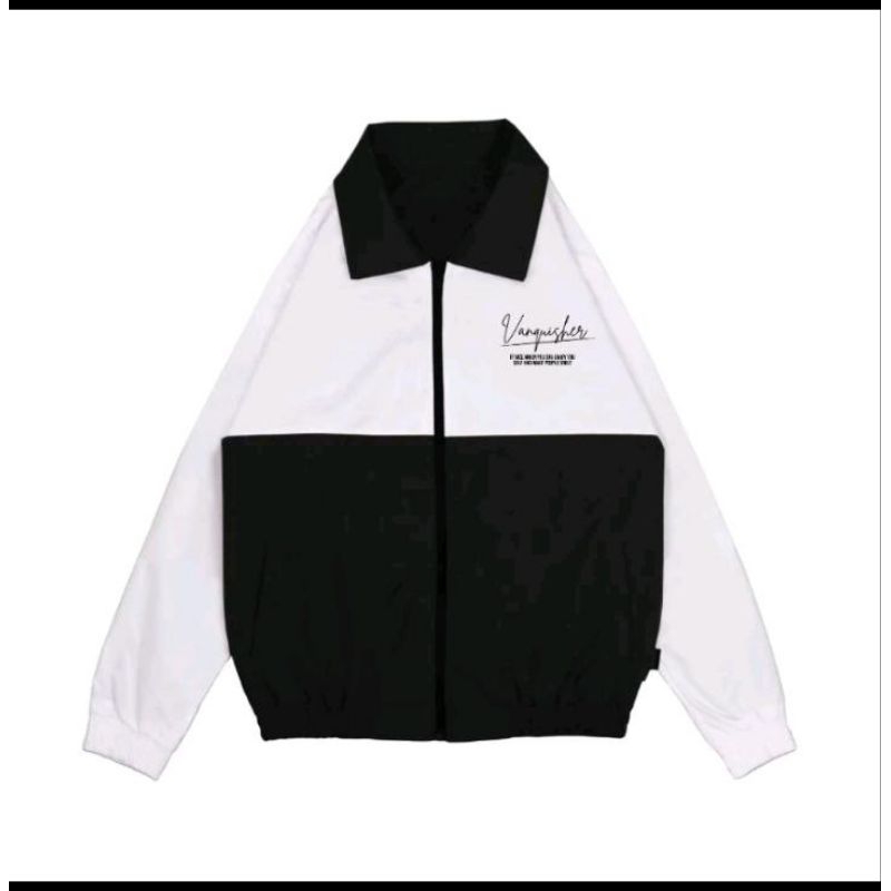 Vintage Jaket Parasut Tracksuit hitam/ Jaket Parasut Combinasi/Jaket pria wanita