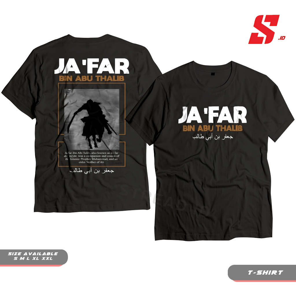 Kaos Baju Tshirt Distro Ja Far Bin Abu Thalib Pria Wanita