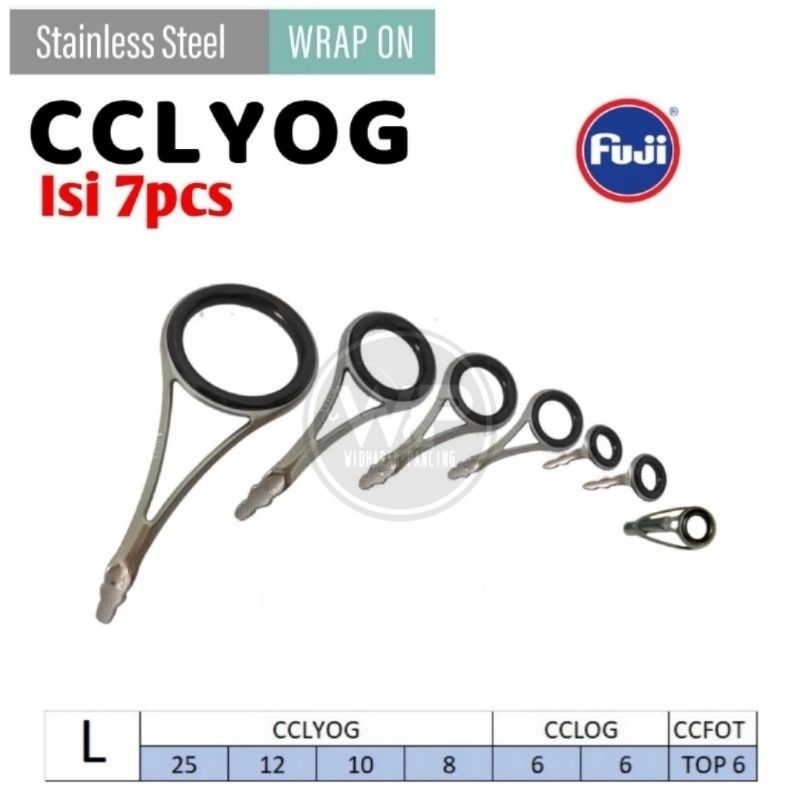 New Ring Guide Set Fuji CCLYOG Titanium Colour Frame (Isi 7 pcs)