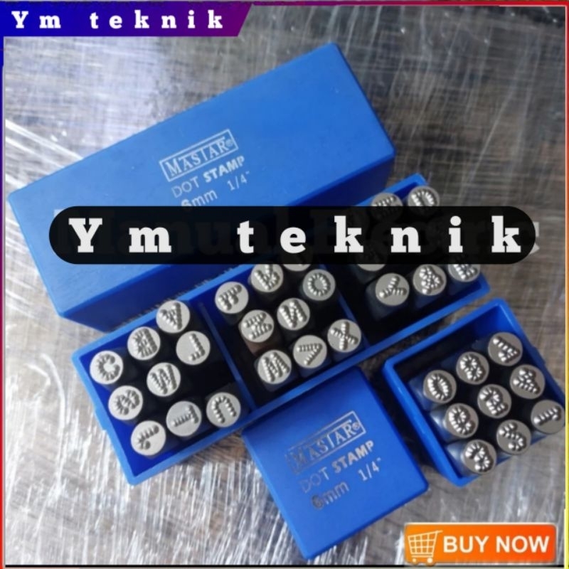angka huruf ketok bintik 6 mm stap punch dot