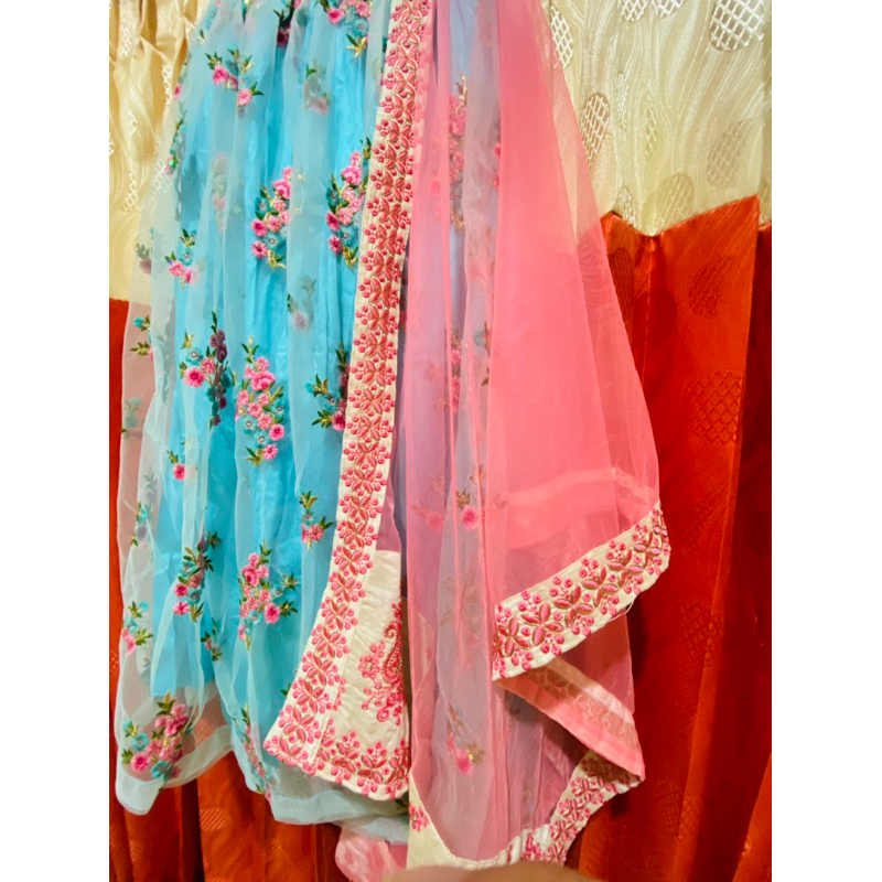 Set Rok Dupatta India Bordir Tile Shiffon