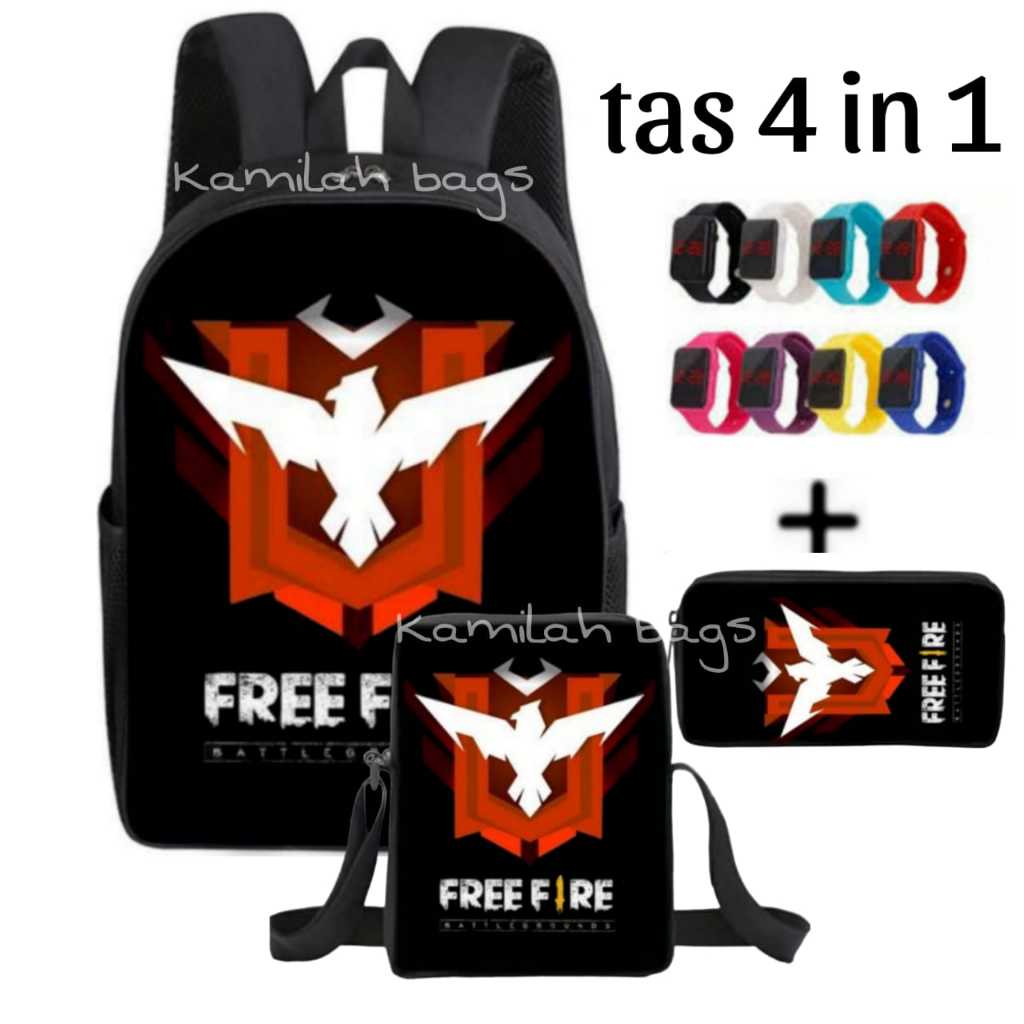tas anak laki - tas freefire - tas anak cowok - tas anak ff - tas 4 in 1 - tas sekolah tk sd - tas s