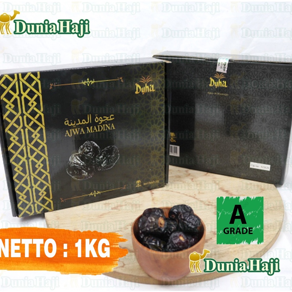 

SJD344 Terlaku Kurma Ajwa 1 KG Asli Madinah Kurma Nabi Ajwa Premium Original Saudi Arabia