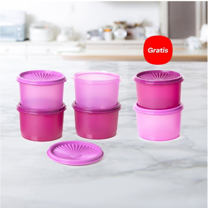 Mini deco canister + free tupperware / toples tupperware