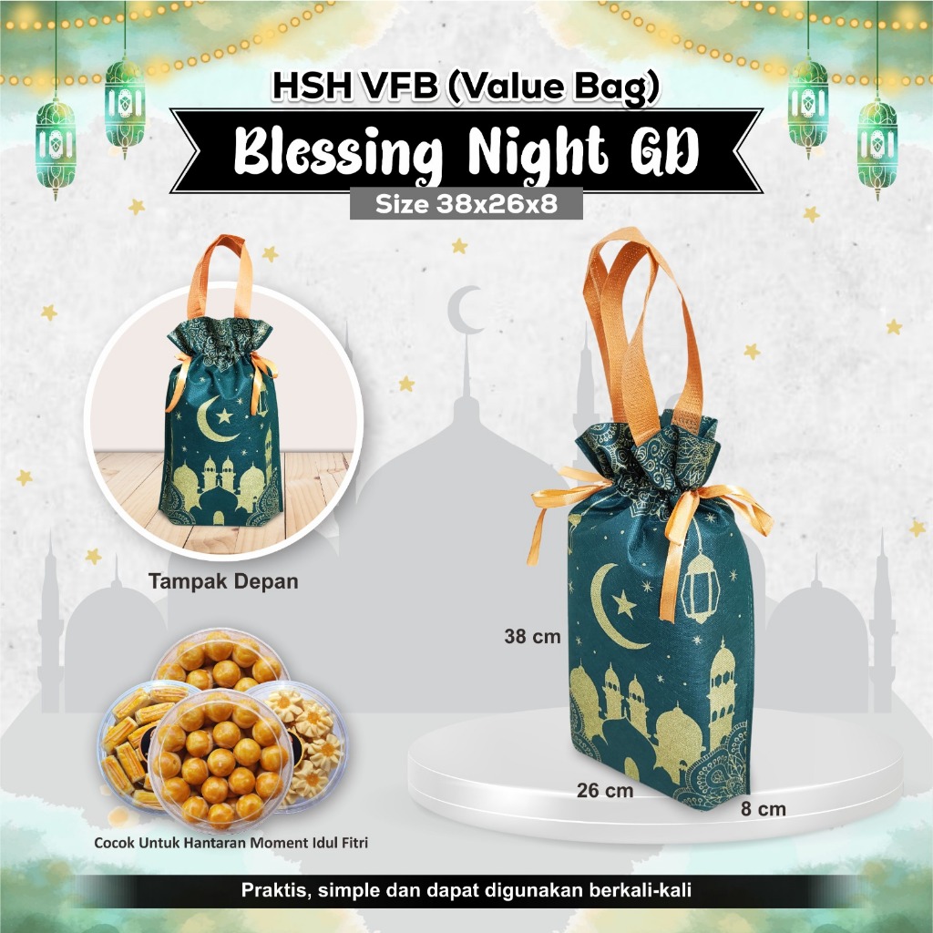 

ALTHEA Tas Kue Kering Lebaran Tas Toples Kue Serut Lebaran Tas Cookies Idul Fitri 38x26x08