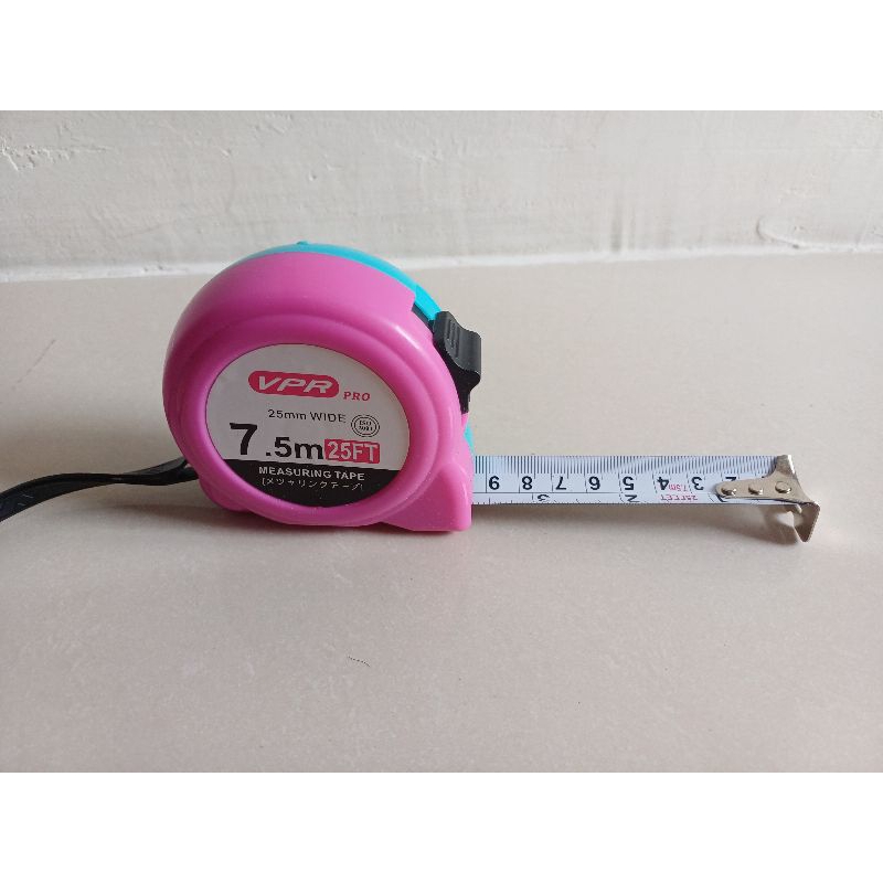 meteran vpr 3m 5m 7,5m vpr stabilo meteran rol plat putih vpr