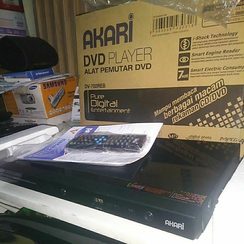 SALE NEW STOCK DVD PLAYER AKARI DV 702REB  SMART ENGINE READER MAMPU MEMBACA BERBAGAI KASET CD DVD V