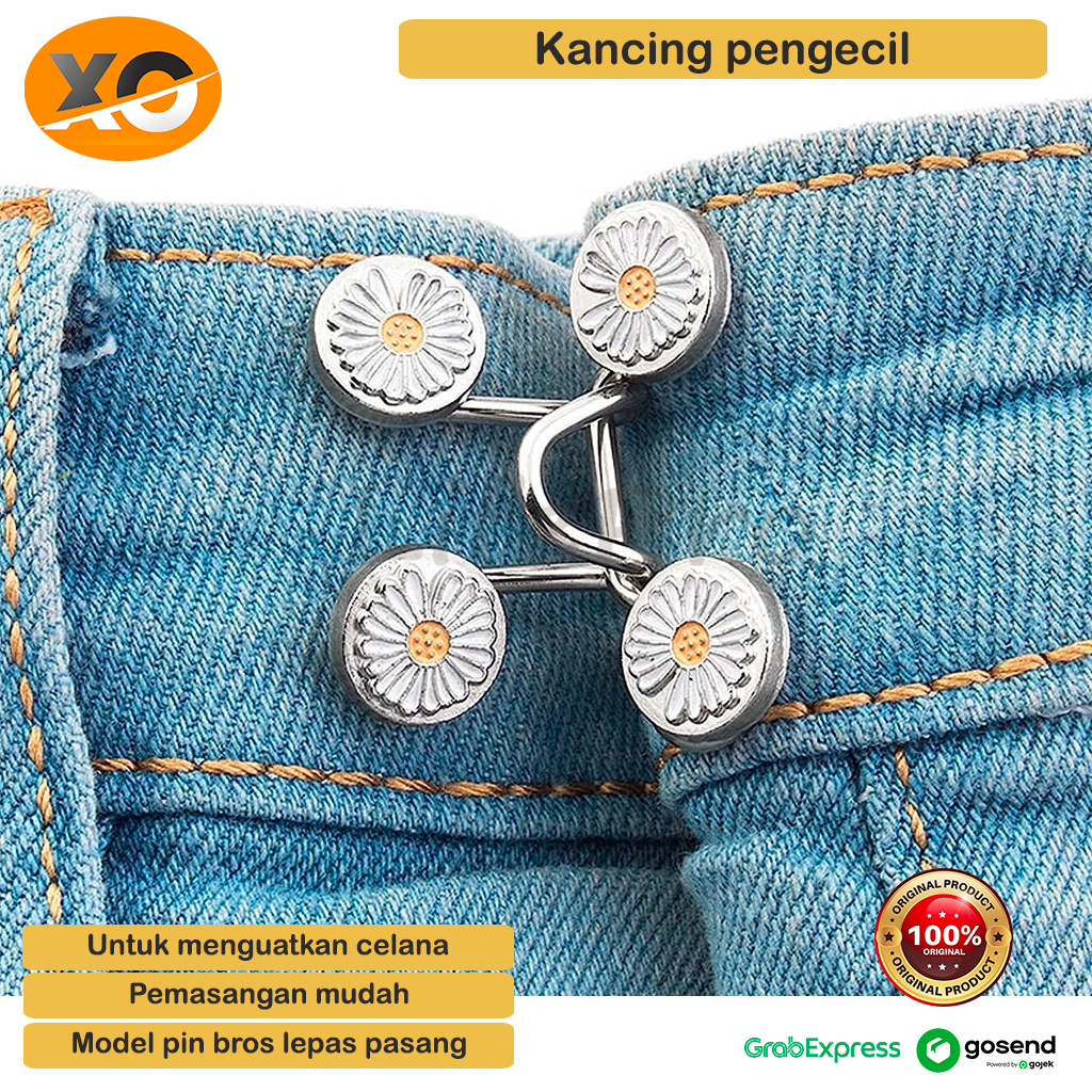 Kancing Pengecil Celana Jeans Kancing Jeans Logam Pengecil Pinggang