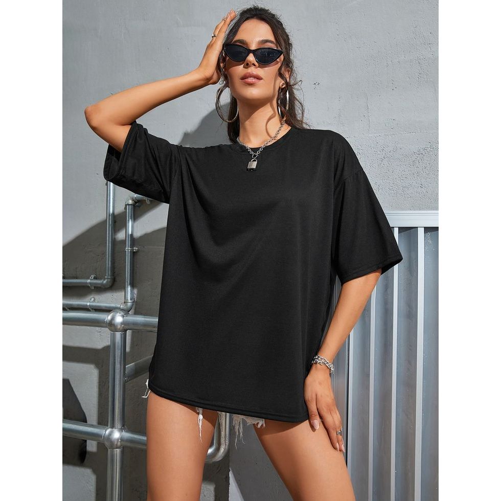 Kaos Polos Basic | T-Shirt Kaos Baju Wanita Pria | Kaos Polos Warna Hitam