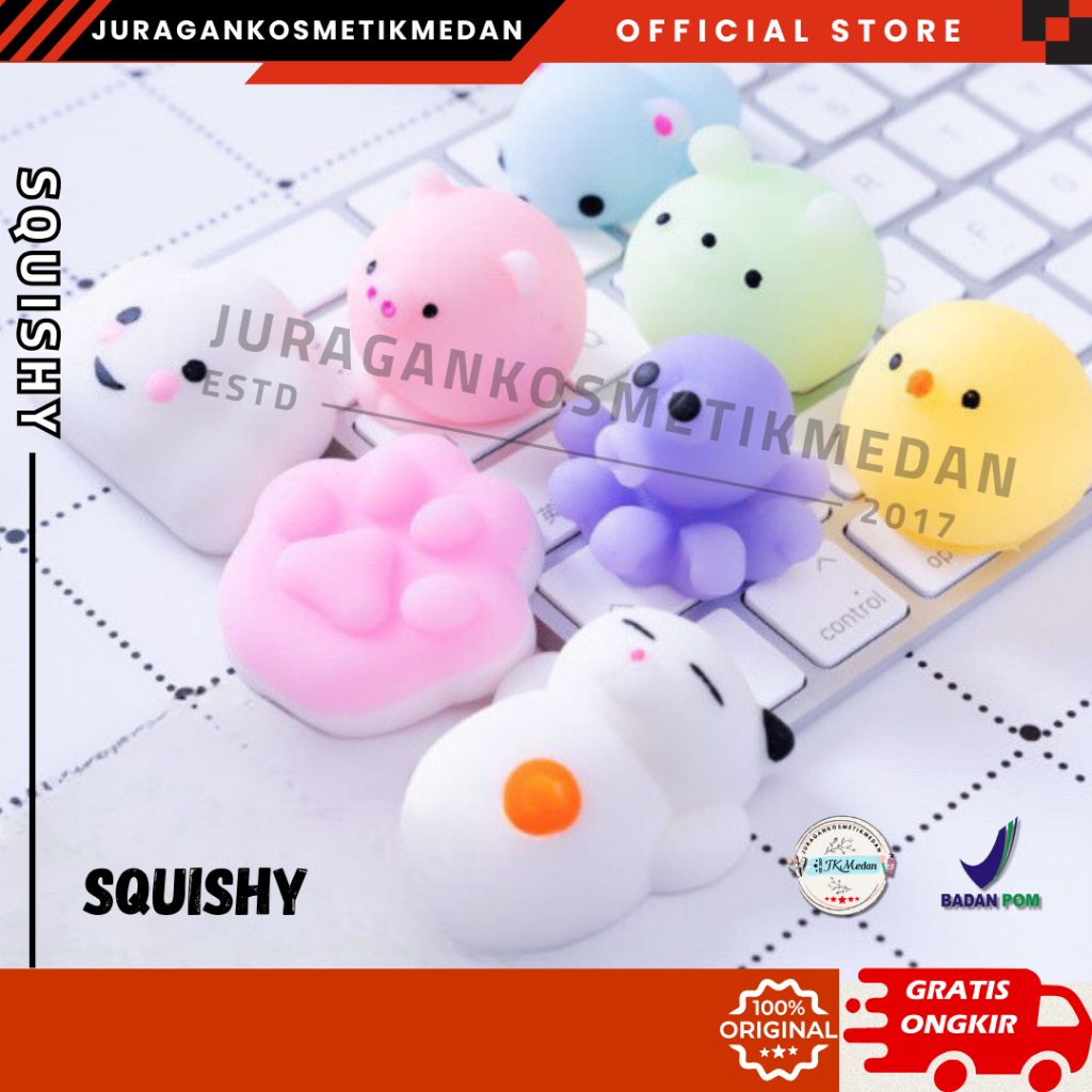 SQUISHI MOCHI JELLY ANIMAL MINI SQUISHY CASE HP MAINAN SQUISHY POP IT JELLY SQUISHY