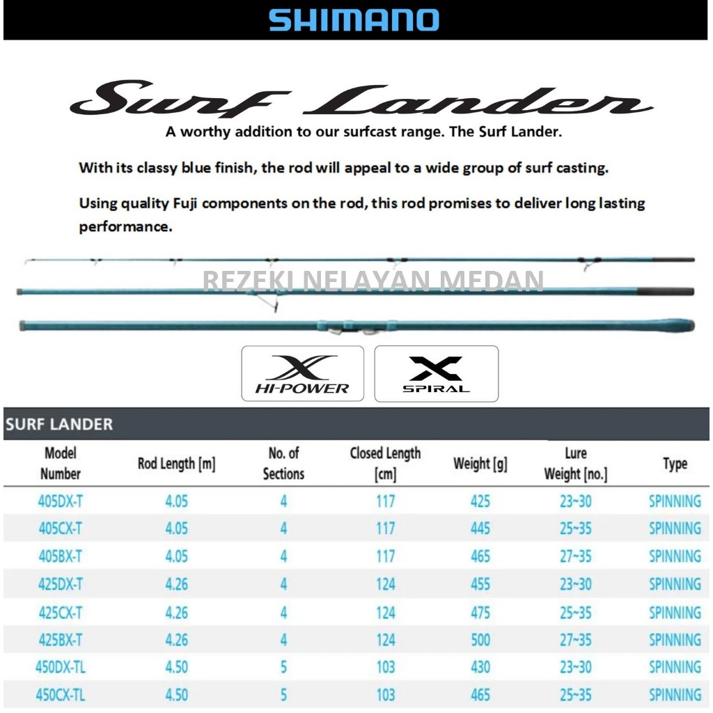 Joran Surf Cast SHIMANO Surf Lander 2023 | SHIMANO Telescopic Surf Rod