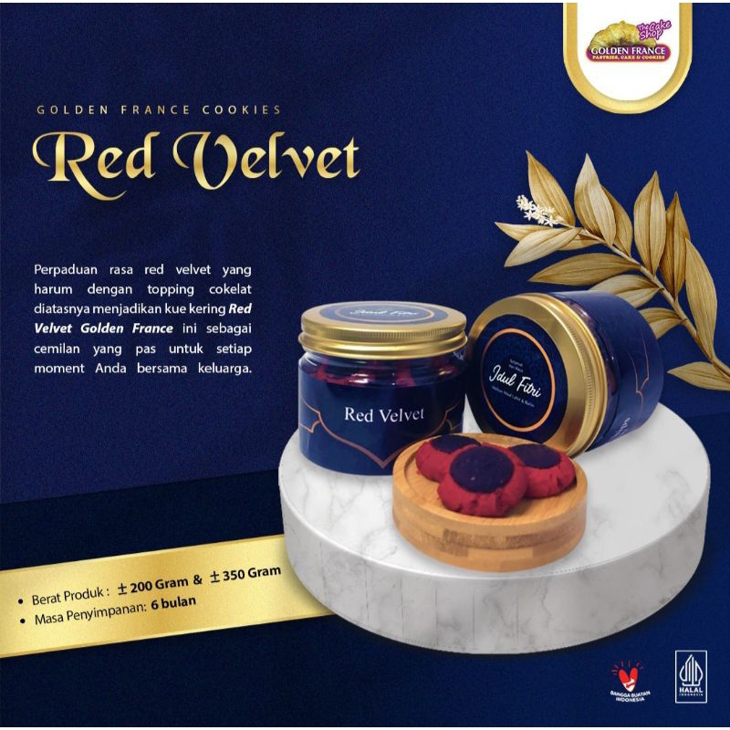 

RED VELVET KUE KERING PREMIUM LEBARAN COOKIES LEGIT