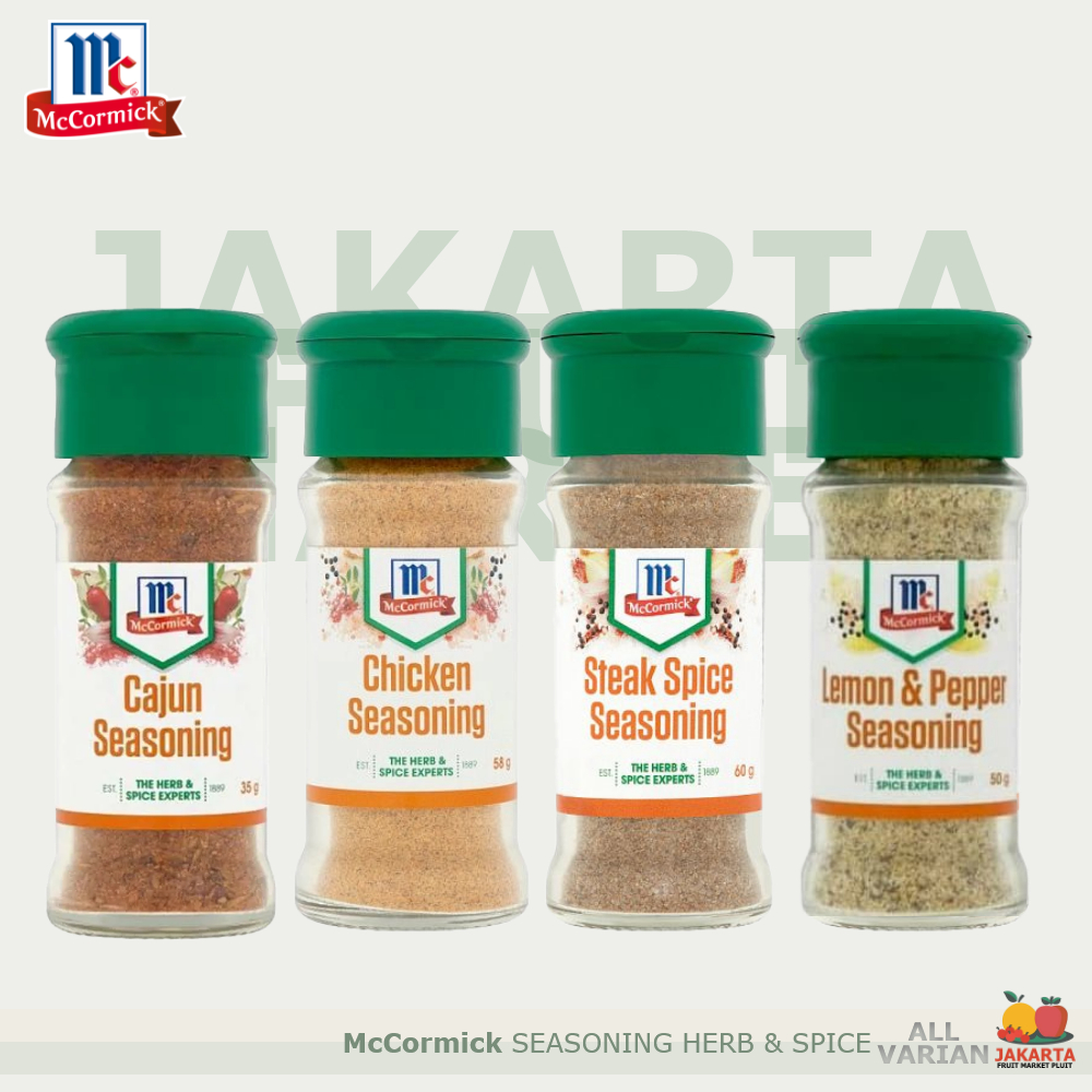 

McCormick CAJUN / CHICKEN / STEAK SPICE / LEMON PEPPER SEASONING Bumbu perasa bubuk