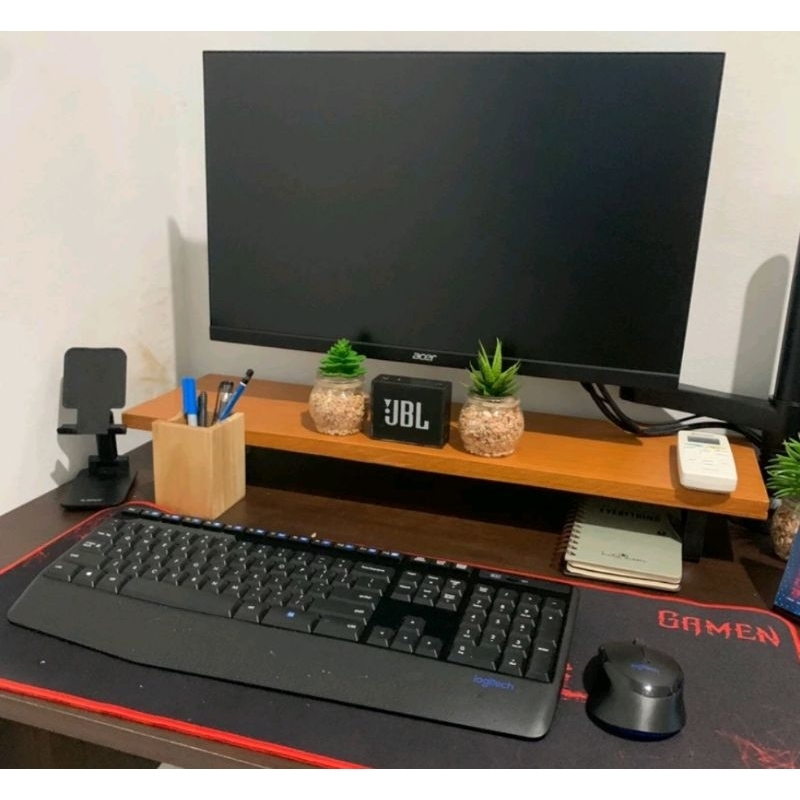 stand dudukan monitor komputer custom
