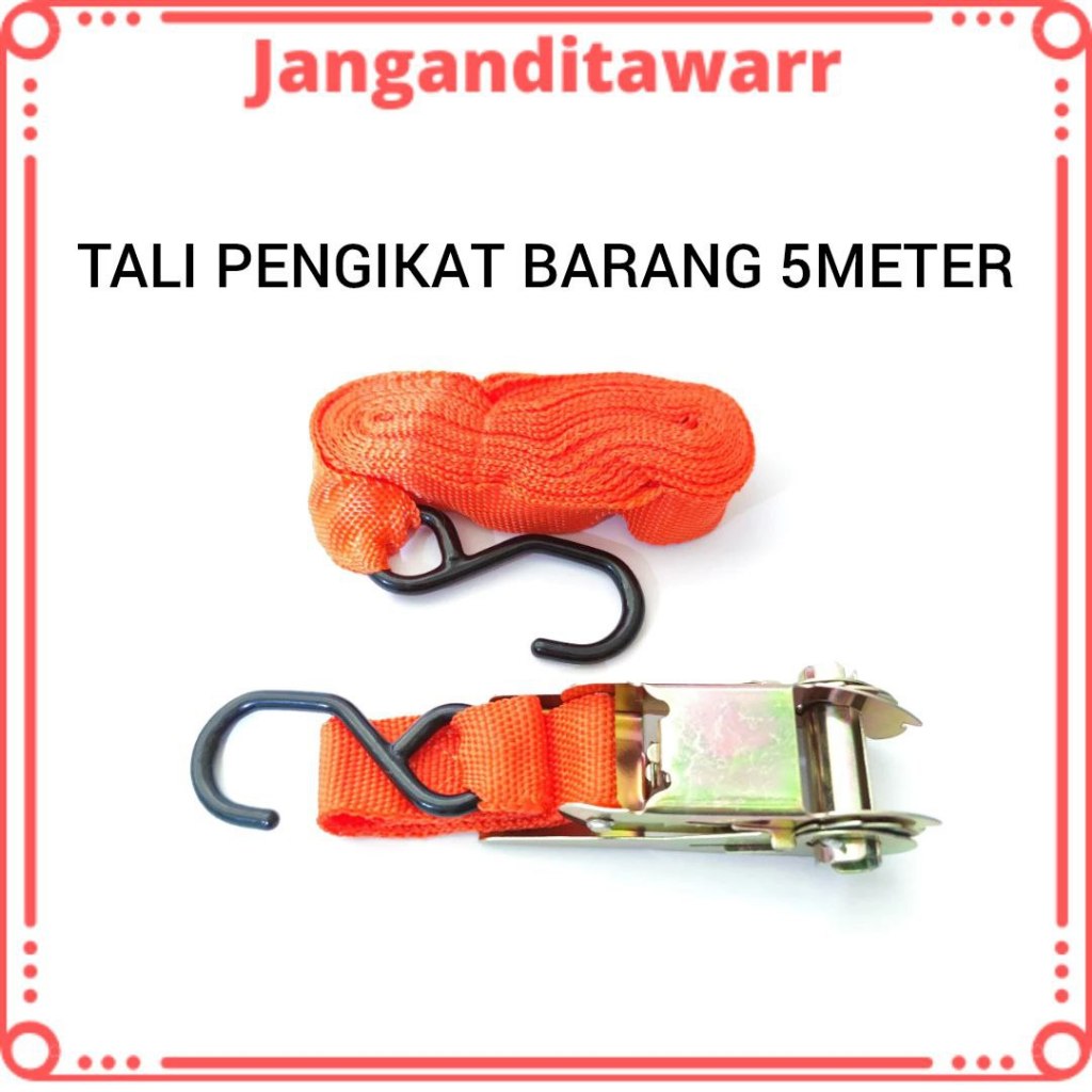 Tali Pengikat Barang di Motor Ratchet Tie 5M Tali Gesper Tidon Murah