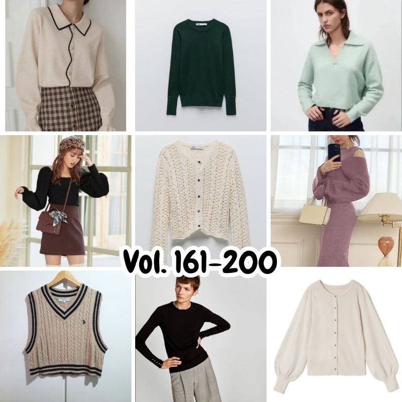 [vol. 151-200] cardigan sweater vest rajut knit Zara Grl Polo RL