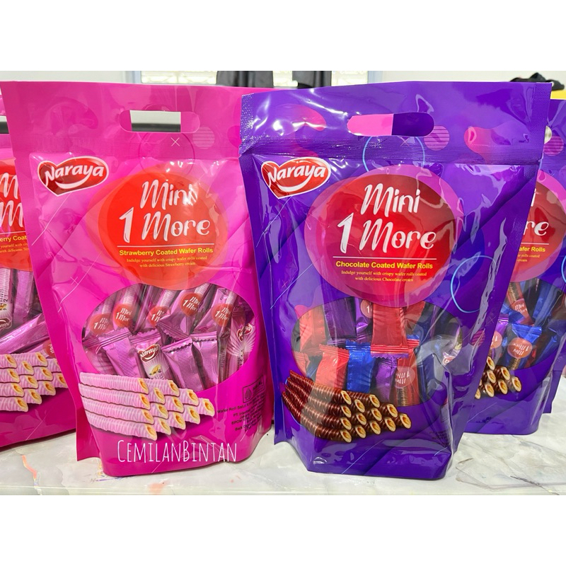 

CemilanBintan ( Naraya Mini WaferRoll choco n Strwberry 200gram)