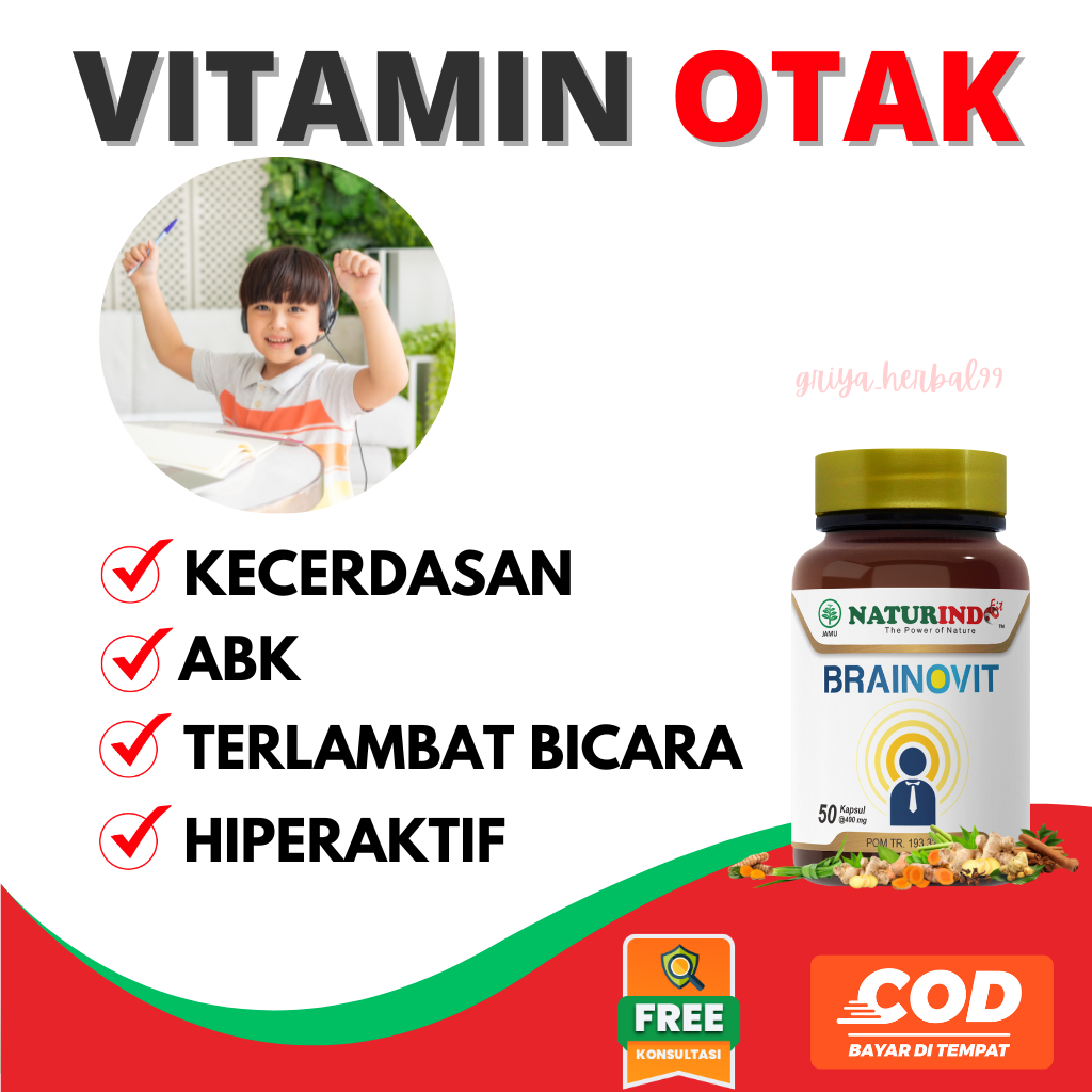 VITAMIN OTAK ANAK CERDAS MENINGKATKAN DAYA INGAT KONSENTRASI NUTRISI ABK ADHD AUTISME HIPERAKTIF