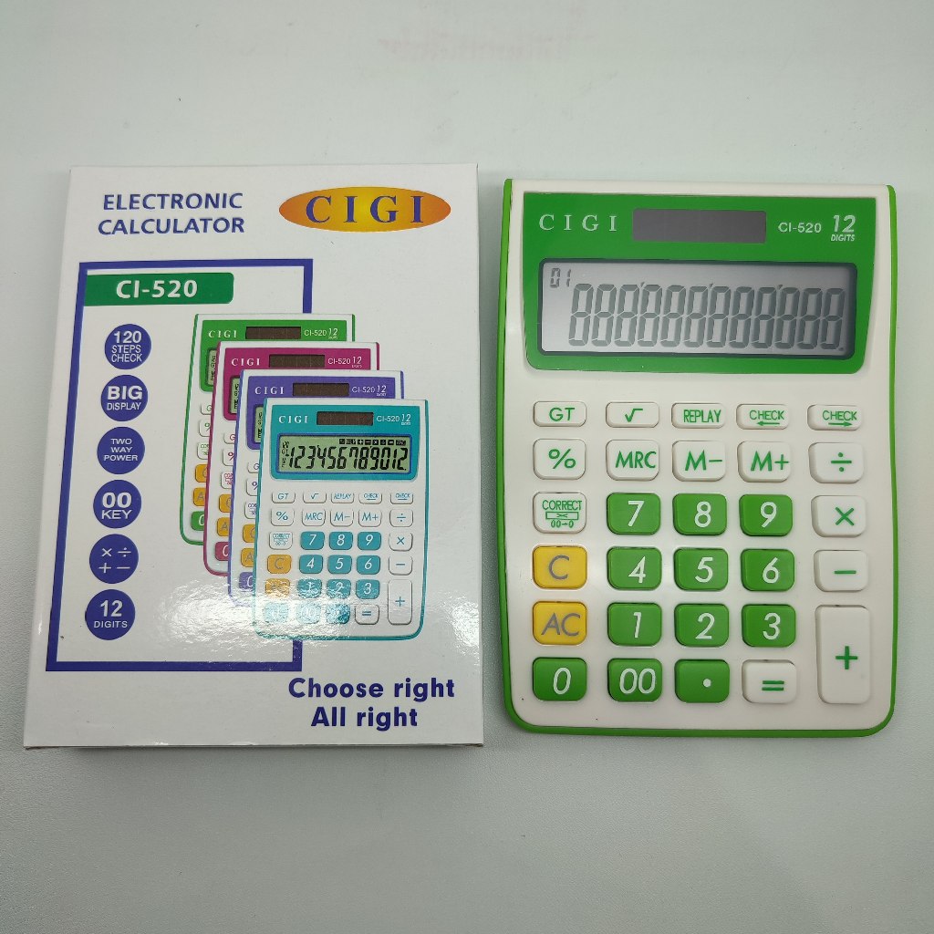 

Calculator Kalkulator CIGI CI-520 | Kalkulator 12 Digit | Kalkulator Dagang, Kasir