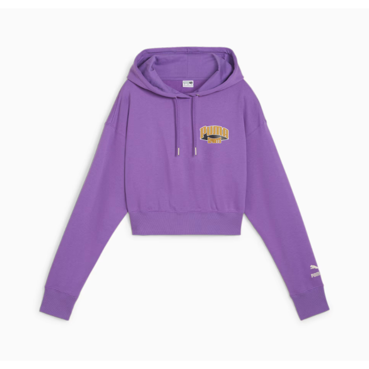 Hoodie Puma Casual Wanita TEAM Women's Cropped Hoodie 624346 50