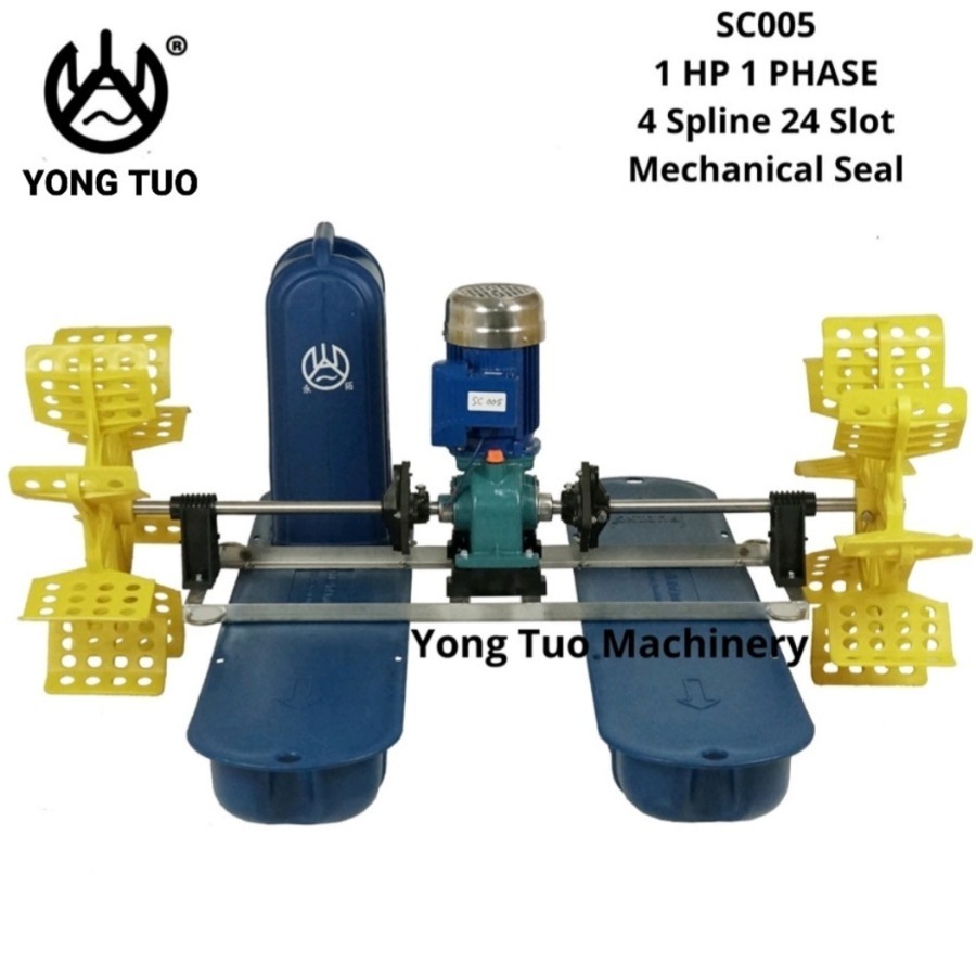 Kincir Air Tambak Yong Tuo SC005 1 HP 1 Phase Mechanical Seal Aerator