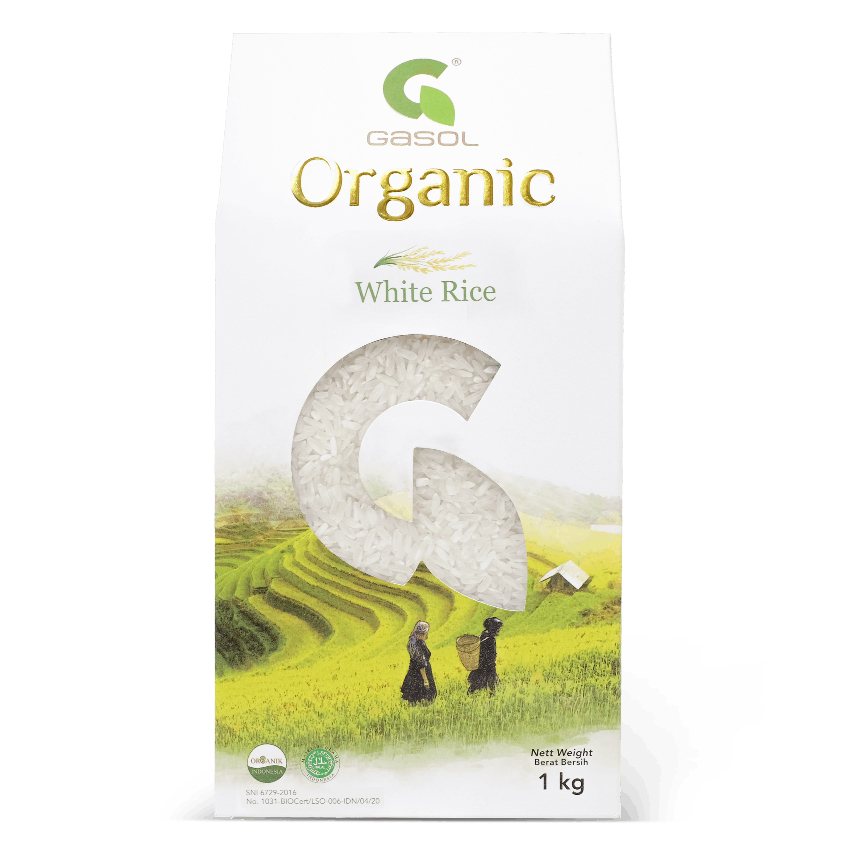 

GASOL Beras Putih organik - white rice 1 kg kemasan vakum