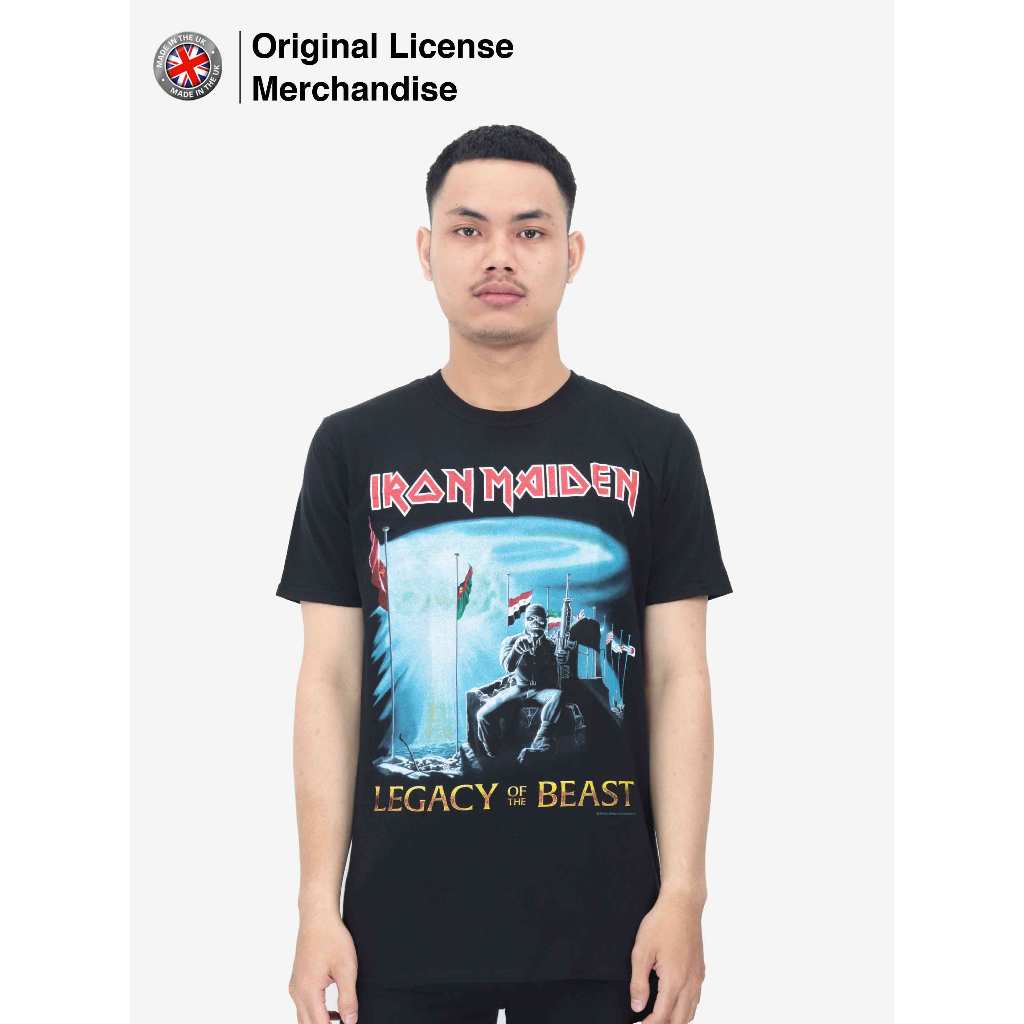 Kaos Baju Tshirt Metal Band Musik Original Premium Pria Wanita Casual Cotton Import IRON MAIDEN Two 