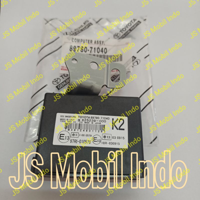 Ecu Komputer Computer Immobilizer Toyota Fortuner Hilux Innova 89780-71040 Asli Resmi Toyota