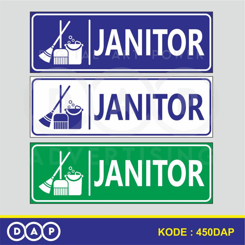 

450 - JANITOR LANDSCAPE - 30X10 - VYNIL - TERBAIK