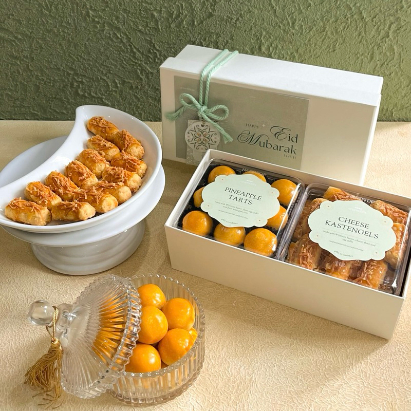 

Crumbites - Kue Kering Nastar Kastengel Edam Full Wisman (Eid Special Packaging) Hampers Lebaran