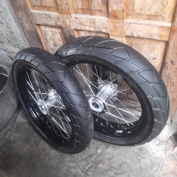 Ban Set Supermoto Klx 150L Velg Set 300/350 Ring 17