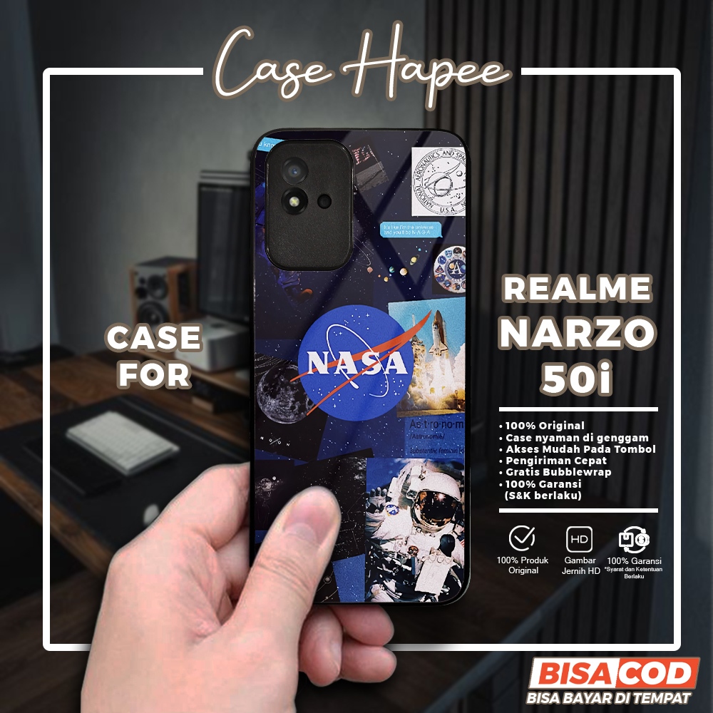 Case Realme Narzo 50i Casing Realme Narzo 50i [NASA] Casehapee Case Glossy Case Aesthetic Custom Cas