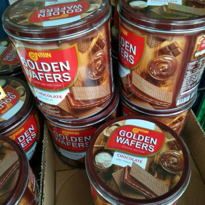 

Nissin Golden Wafers Cokelat Kaleng 267 g