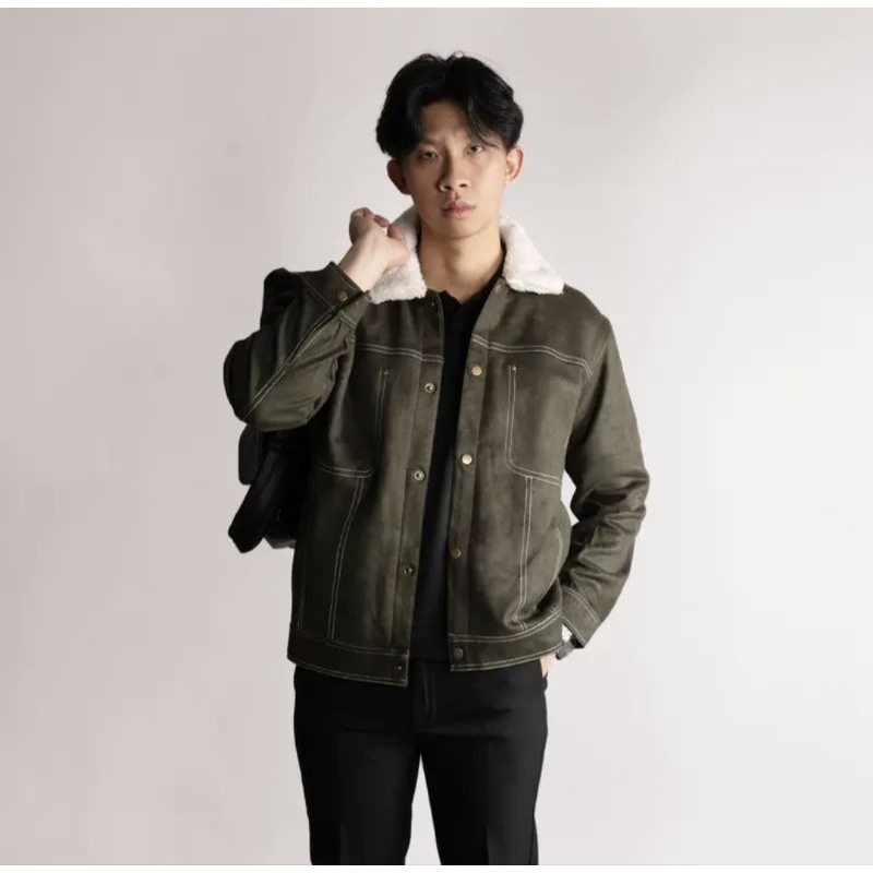 Signore Jacket Suede Sherpa Collar [M]