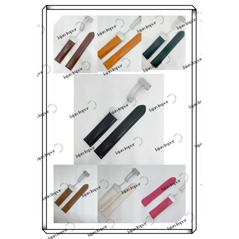 STRAP TALI JAM TANGAN KULIT MAGNET UNIVERSAL 20 20MM  LEATHER STRAP TALI JAM NON LOGO STRAP MAGNET C