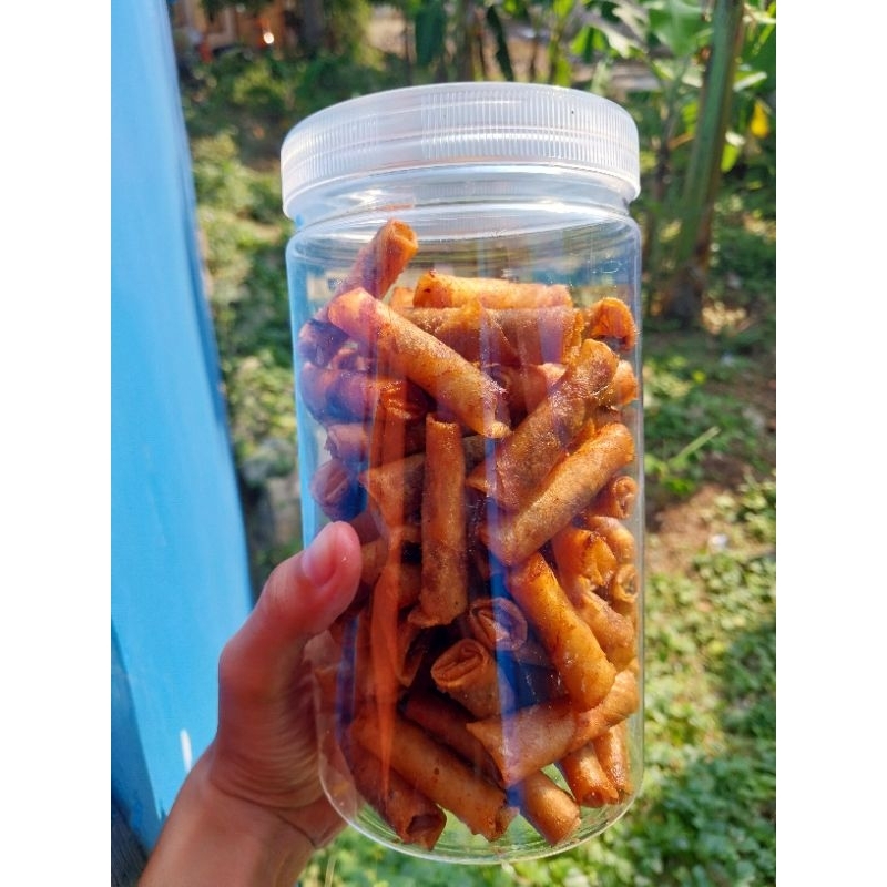 

Keripik Mini Roll Coklat & Keju Toples Kemasan 1 Liter