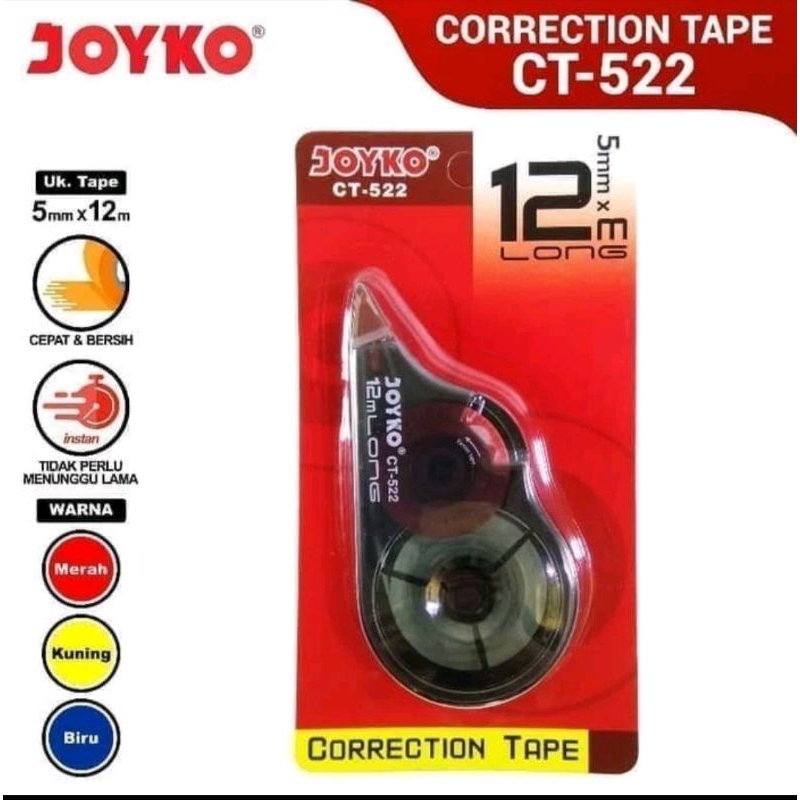 

JOYKO CT 522 Tip Ex Correction Tape 12m