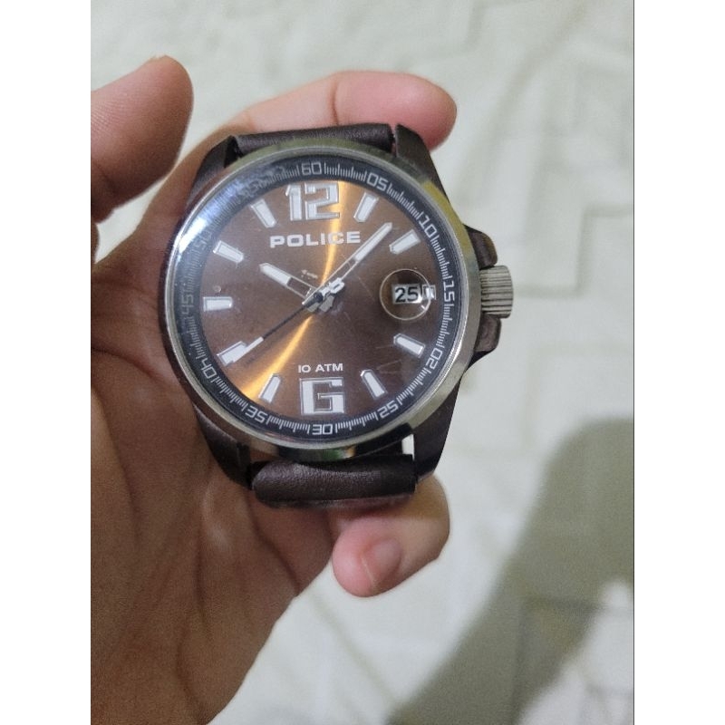 jam tangan pria preloved police