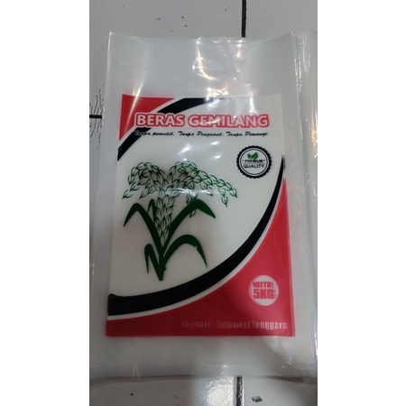 Plastik Beras  3Kg - Plastik Beras Custom Sablon - Plastik Beras 3 Kg dan 5 Kg request sablon