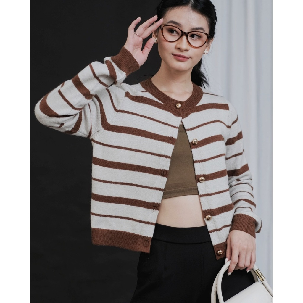 FARICA STRIPE CARDI MYRUBYLICIOUS