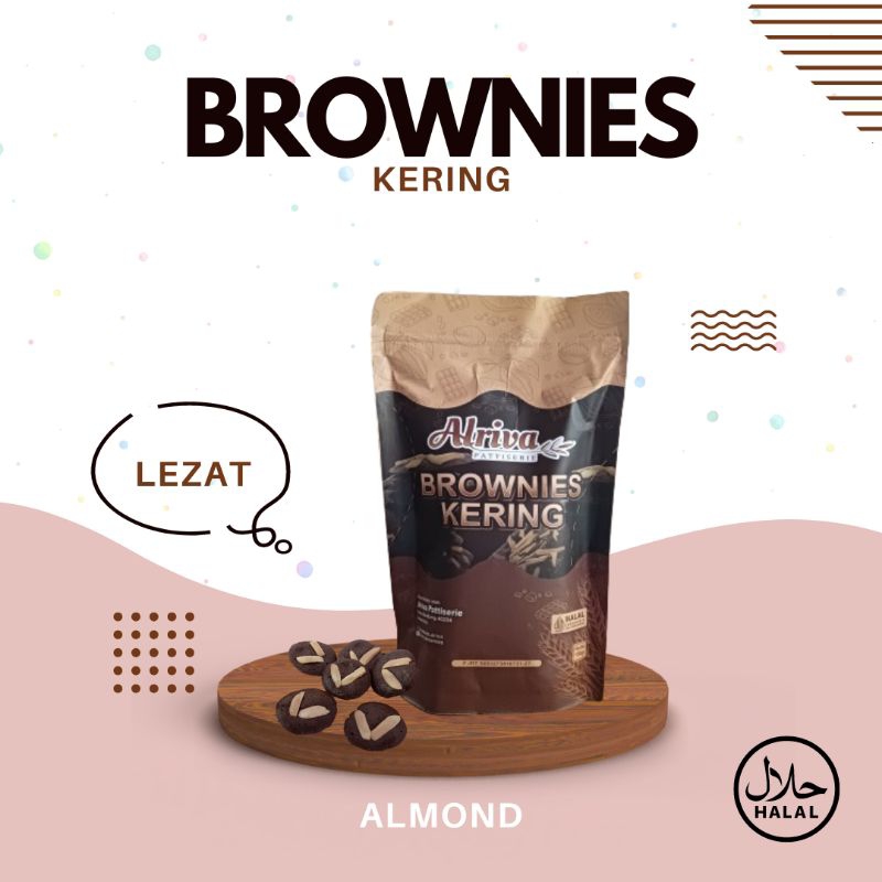 

Brownies Kering Pouch (Almond ) | Alriva Brownies