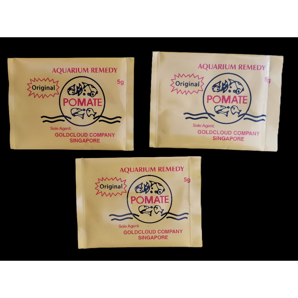 Obat ikan Pomate 5 gr ORIGINAL SINGAPORE INTERNATIONAL / obat ikan hias koki koi arwana / obat jamur