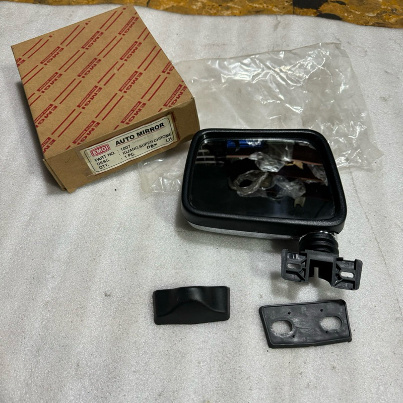 Spion Kiri Back mirror left Chrome Toyota Kijang Super Grand Extra Kotak Ori Original EMGI