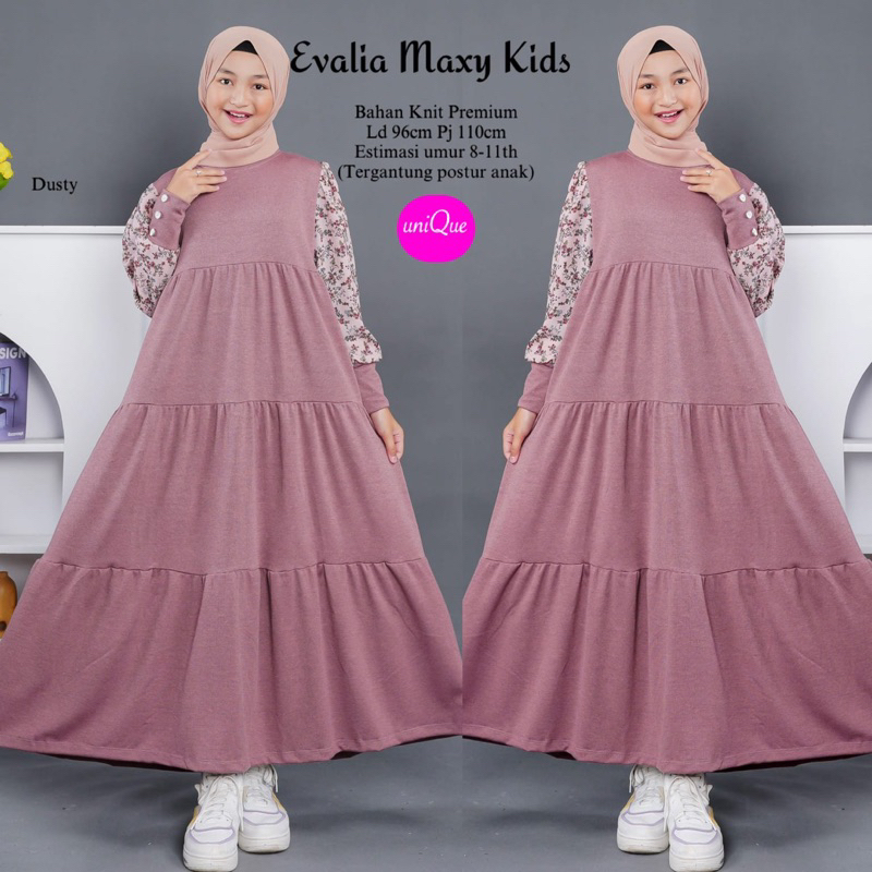 EVALIA MAXY KIDS ANAK UMUR8-11 tahun by unique