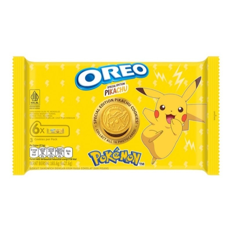 

OREO POKEMON Biskuit Sandwich Chocolate & Banana Cream 6 x 27,6 g