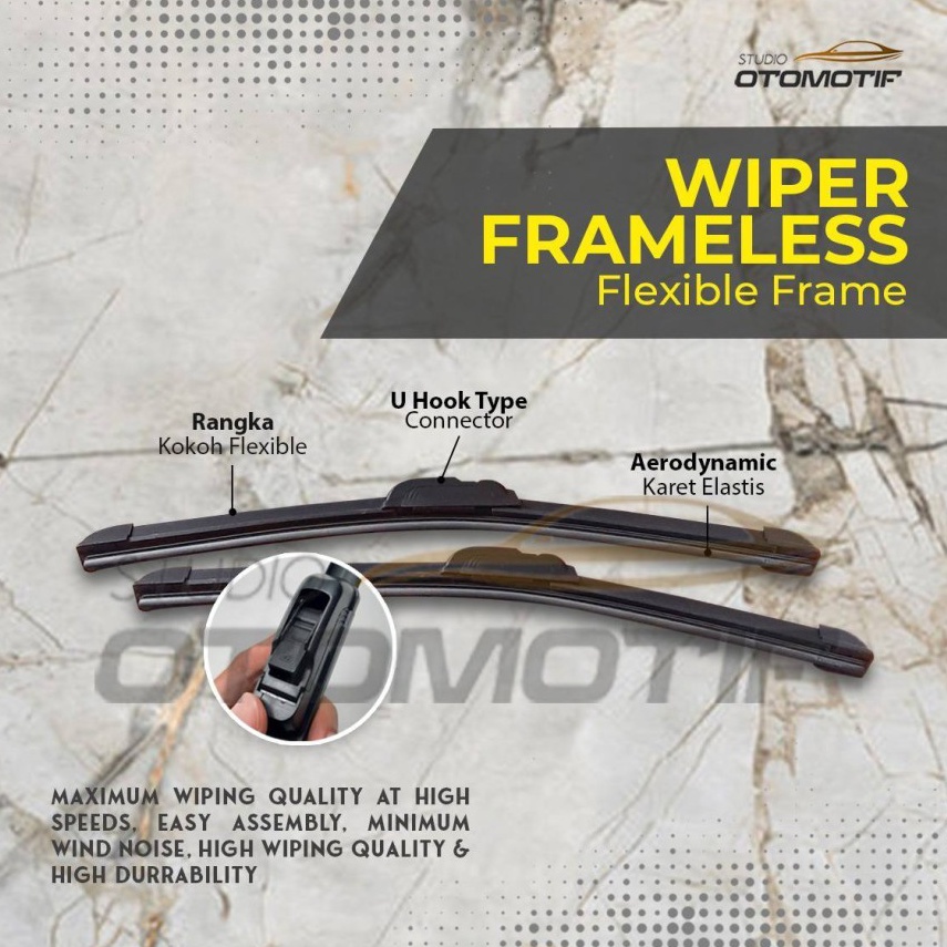 Terpercaya WIPER BRIO LAMA SATYA FRAMELESS 2216  WIPER FRAMELESS BRIO 211217