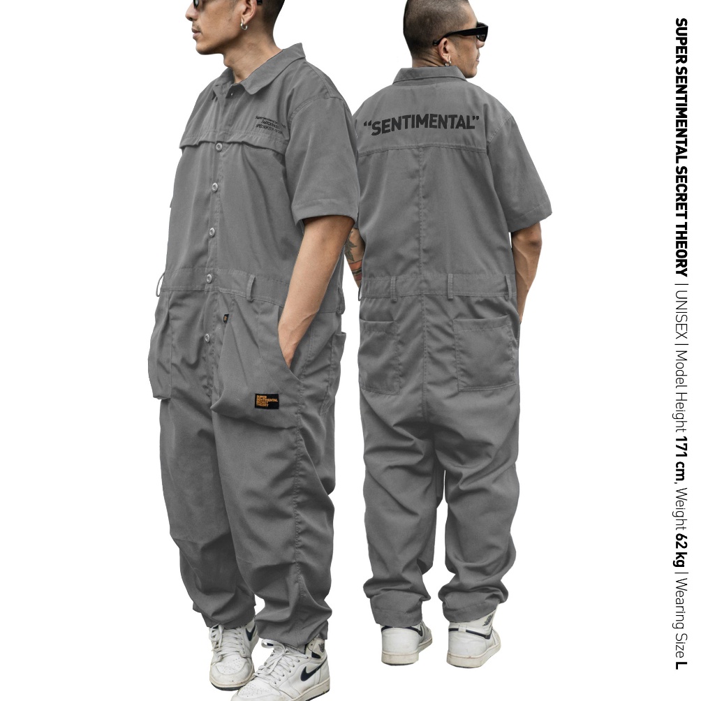 ART A85U SSST Coverall Shortsleeve Jumpsuit Grey