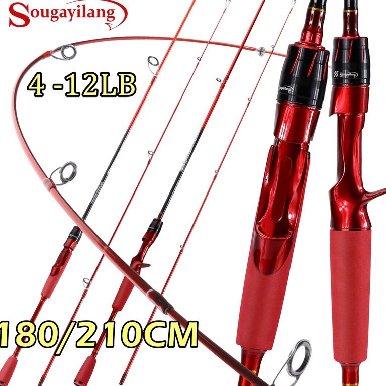 Terbaik Sougayilang Joran Pancing 18cm 412LB Carbon Fiber Ultralight 2 Bagian Joran BC Spining Joran